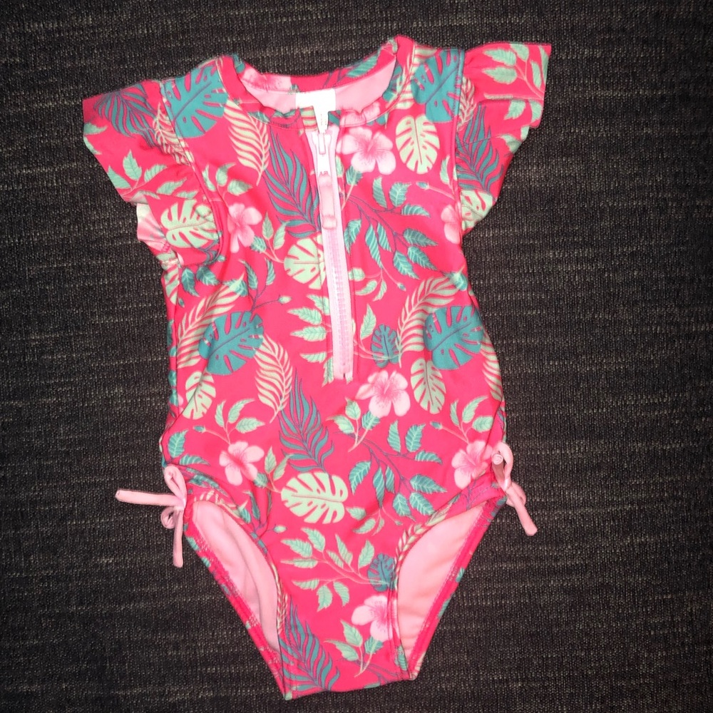 Short sleeve Hawaiian One piece swimsuit 🌸